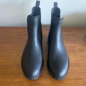 Roolee Black Winter Rain Boots Ankle Height